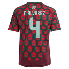 Adidas - Edson Alvarez Mexico National Team Youth 2024 Home Replica Player Jersey - Burgundy