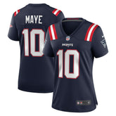 Drake Maye New England Patriots Women's Player Game Jersey - Navy - Nike