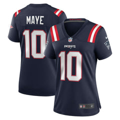 Drake Maye New England Patriots Women's Player Game Jersey - Navy - Nike