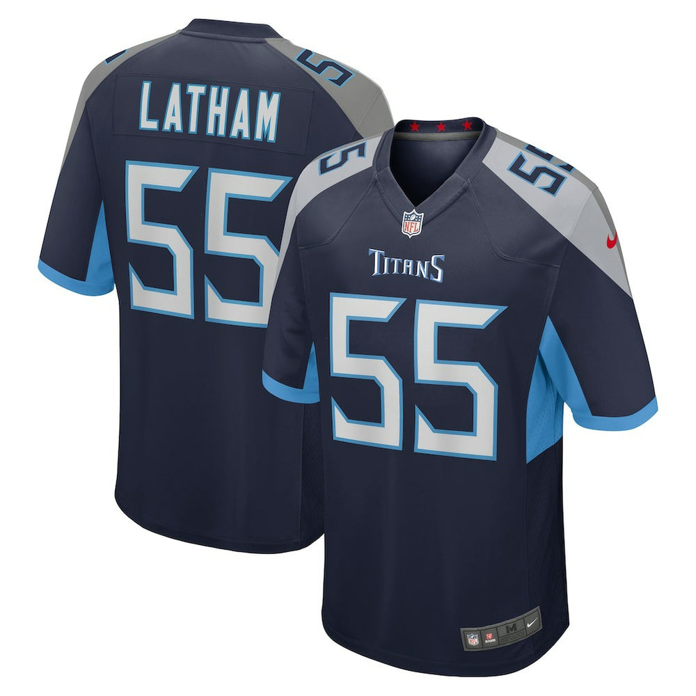 JC Latham Tennessee Titans Player Game Jersey - Navy - Nike
