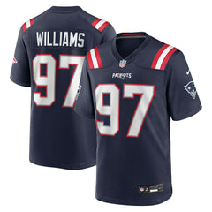 Milton Williams New England Patriots Game Player Jersey - Navy - Nike