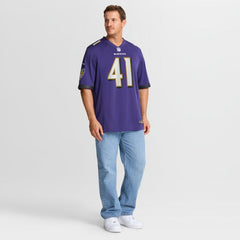 Dre'Mont Jones Baltimore Ravens Team Game Jersey - Purple - Nike