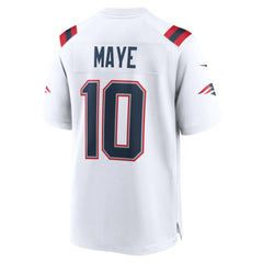 Drake Maye New England Patriots Player Game Jersey - White - Nike