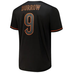 Joe Burrow Cincinnati Bengals Big & Tall Baseball Button-Up Shirt - Black - Fanatics