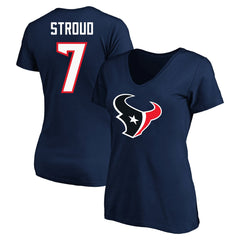 C.J. Stroud Houston Texans Women's Plus Size Fair Catch Name & Number Scoop Neck T-Shirt - Navy - NFL