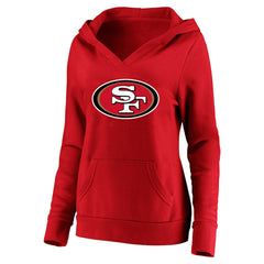 Christian McCaffrey San Francisco 49ers Women's Plus Size Player Name & Number V-Neck Pullover Hoodie - Scarlet - Fanatics