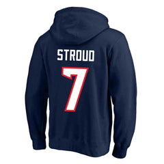 C.J. Stroud Houston Texans Big & Tall Name & Number Fleece Pullover Hoodie - Navy - Fanatics
