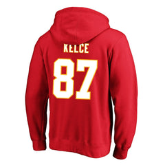 Travis Kelce Kansas City Chiefs Big & Tall Name & Number Fleece Pullover Hoodie - Red - Fanatics