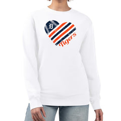 Detroit Tigers G-III 4Her by Carl Banks Women's Heart Logo Fleece Pullover Sweatshirt Online