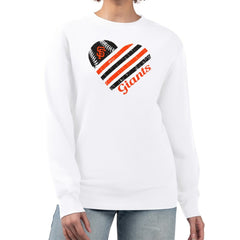 San Francisco Giants G-III 4Her by Carl Banks Women's Heart Logo Fleece Pullover Sweatshirt for sale