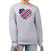 Atlanta Braves G-III 4Her by Carl Banks Women's Heart Logo Fleece Pullover Sweatshirt Discount
