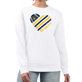 Milwaukee Brewers G-III 4Her by Carl Banks Women's Heart Logo Fleece Pullover Sweatshirt Sale
