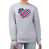 Chicago Cubs G-III 4Her by Carl Banks Women's Heart Logo Fleece Pullover Sweatshirt Discount