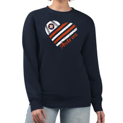 Houston Astros G-III 4Her by Carl Banks Women's Heart Logo Fleece Pullover Sweatshirt Sale