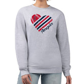 Los Angeles Angels G-III 4Her by Carl Banks Women's Heart Logo Fleece Pullover Sweatshirt Sale