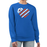 New York Mets G-III 4Her by Carl Banks Women's Heart Logo Fleece Pullover Sweatshirt for sale