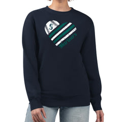 Seattle Mariners G-III 4Her by Carl Banks Women's Heart Logo Fleece Pullover Sweatshirt for sale