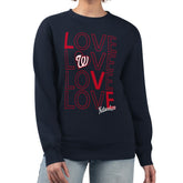 Washington Nationals G-III 4Her by Carl Banks Women's Love Team Logo Fleece Pullover Sweatshirt for sale