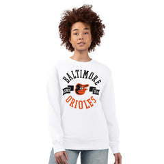 Baltimore Orioles G-III 4Her by Carl Banks Women's Team Logo Fleece Pullover Sweatshirt Outlet