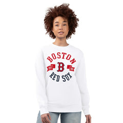 Boston Red Sox G-III 4Her by Carl Banks Women's Team Logo Fleece Pullover Sweatshirt for sale