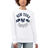 New York Yankees G-III 4Her by Carl Banks Women's Team Logo Fleece Pullover Sweatshirt Discount