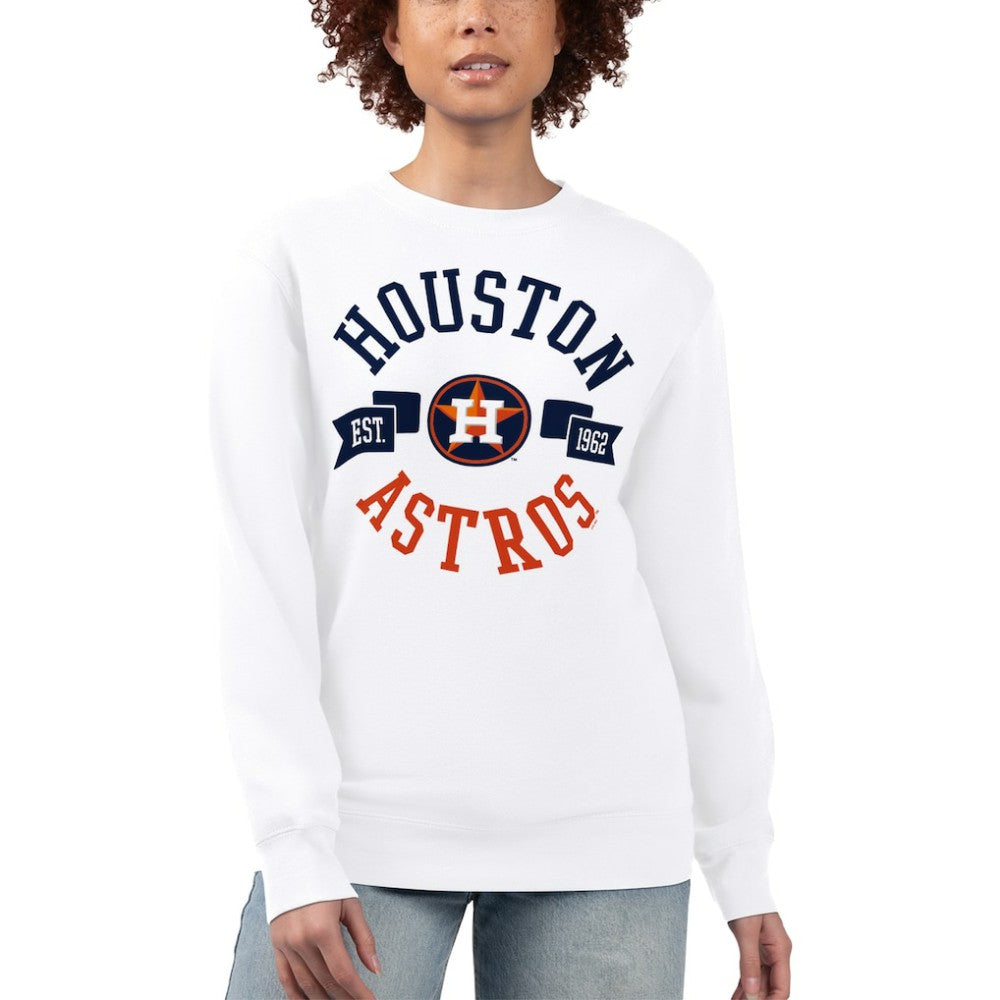 Houston Astros G-III 4Her by Carl Banks Women's Team Logo Fleece Pullover Sweatshirt Online