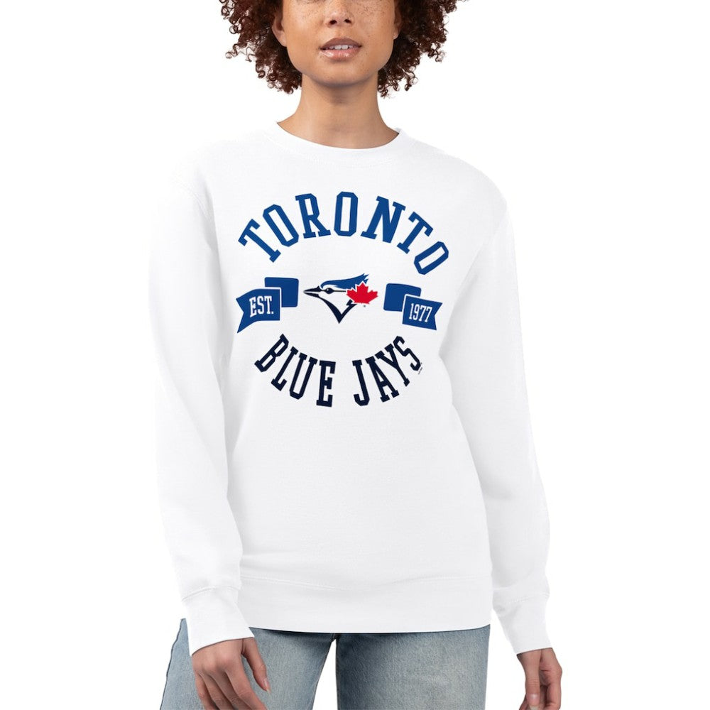 Toronto Blue Jays G-III 4Her by Carl Banks Women's Team Logo Fleece Pullover Sweatshirt Outlet