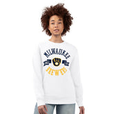 Milwaukee Brewers G-III 4Her by Carl Banks Women's Team Logo Fleece Pullover Sweatshirt Online