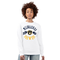 Milwaukee Brewers G-III 4Her by Carl Banks Women's Team Logo Fleece Pullover Sweatshirt Online