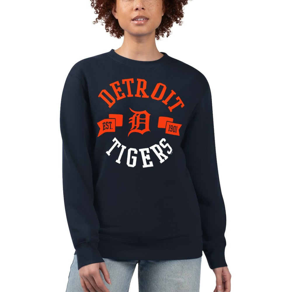 Detroit Tigers G-III 4Her by Carl Banks Women's Team Logo Fleece Pullover Sweatshirt for sale