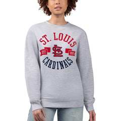 St. Louis Cardinals G-III 4Her by Carl Banks Women's Team Logo Fleece Pullover Sweatshirt Outlet