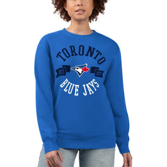 Toronto Blue Jays G-III 4Her by Carl Banks Women's Team Logo Fleece Pullover Sweatshirt Sale