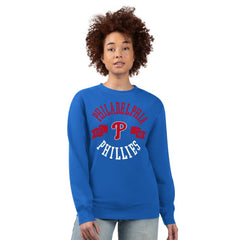 Philadelphia Phillies G-III 4Her by Carl Banks Women's Team Logo Fleece Pullover Sweatshirt Discount