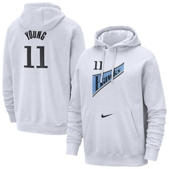 Nike Trae Young Atlanta Hawks 2024/25 Name & Number Pullover Hoodie White