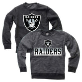 Las Vegas Raiders Wes & Willy Youth Reversible Fleece Pullover Sweatshirt - Black - NFL