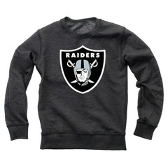 Las Vegas Raiders Wes & Willy Youth Reversible Fleece Pullover Sweatshirt - Black - NFL