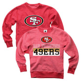 San Francisco 49ers Wes & Willy Youth Reversible Fleece Pullover Sweatshirt - Scarlet - NFL