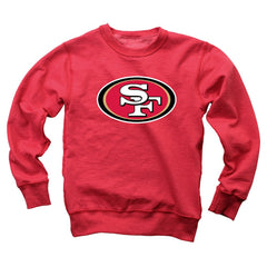 San Francisco 49ers Wes & Willy Youth Reversible Fleece Pullover Sweatshirt - Scarlet - NFL