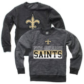 New Orleans Saints Wes & Willy Youth Reversible Fleece Pullover Sweatshirt - Black - NFL