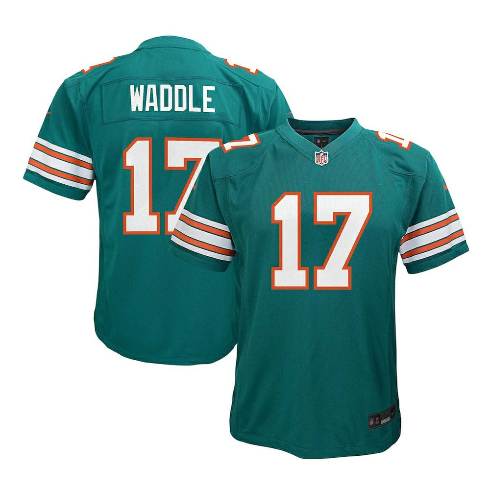 Jaylen Waddle Miami Dolphins Youth Game Jersey - Aqua - Nike
