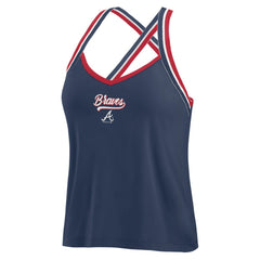 Atlanta Braves WEAR by Erin Andrews Women's Cross Strap Tank Top for sale
