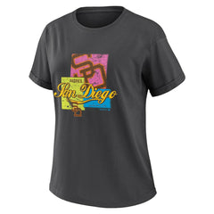 San Diego Padres WEAR by Erin Andrews Women's Domestic Box Color Boyfriend T-Shirt Sale