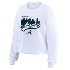 Atlanta Braves WEAR by Erin Andrews Women's Domestic Postcard Long Sleeve T-Shirt Sale