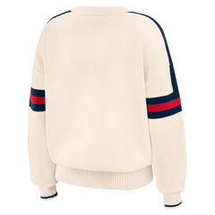 Atlanta Braves WEAR by Erin Andrews Women's Stripe Pullover Sweater for sale