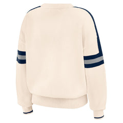 New York Yankees WEAR by Erin Andrews Women's Stripe Pullover Sweater Discount