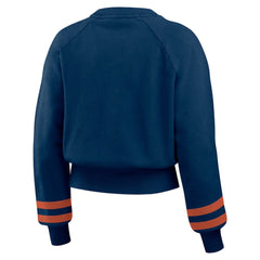 Houston Astros WEAR by Erin Andrews Women's Vintage Washed Cropped Pullover Sweatshirt Discount