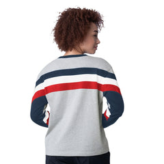 Atlanta Braves Starter Women's Triple A Fashion Color Block Long Sleeve Top Online