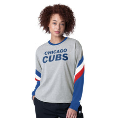 Chicago Cubs Starter Women's Triple A Fashion Color Block Long Sleeve Top for sale