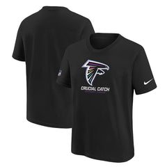 Atlanta Falcons Youth 2024 NFL Crucial Catch T-Shirt - Black - Nike