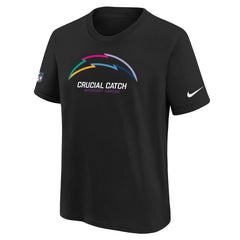 Los Angeles Chargers Youth 2024 NFL Crucial Catch T-Shirt - Black - Nike